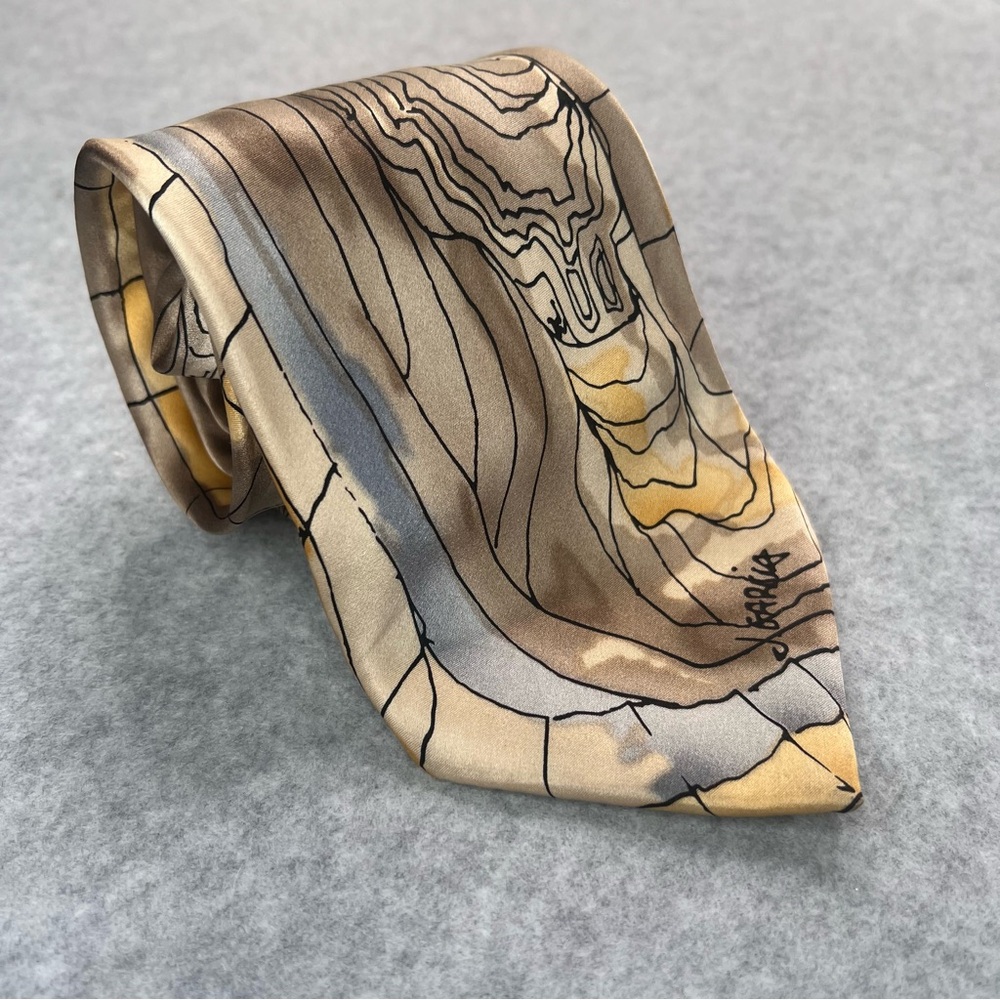 J. Garcia Extra Long Silk Tie Watercolor Collection More Arches Wearable Art
